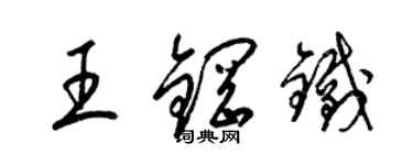 梁锦英王钢铁草书个性签名怎么写
