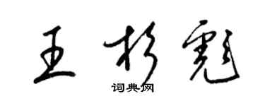 梁锦英王杉彪草书个性签名怎么写
