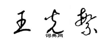 梁锦英王光繁草书个性签名怎么写