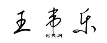 梁锦英王韦乐草书个性签名怎么写