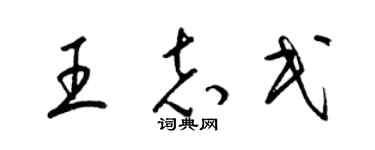梁锦英王志民草书个性签名怎么写