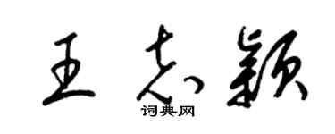 梁锦英王志颖草书个性签名怎么写