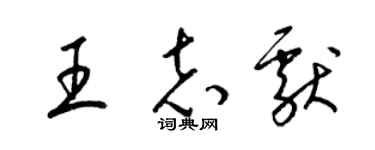 梁锦英王志献草书个性签名怎么写