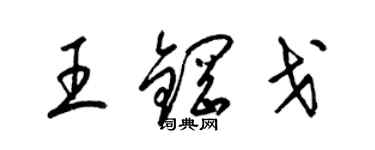 梁锦英王钢戈草书个性签名怎么写