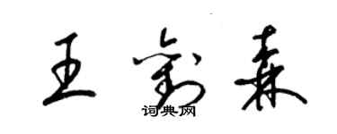 梁锦英王刘森草书个性签名怎么写
