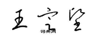 梁锦英王定坚草书个性签名怎么写