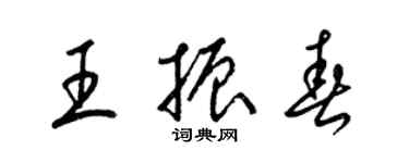 梁锦英王振春草书个性签名怎么写
