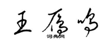 梁锦英王雁鸣草书个性签名怎么写