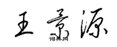 梁锦英王景源草书个性签名怎么写