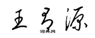 梁锦英王有源草书个性签名怎么写