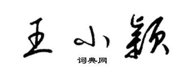 梁锦英王小颖草书个性签名怎么写