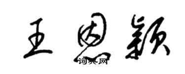 梁锦英王恩颖草书个性签名怎么写