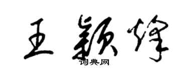 梁锦英王颖烽草书个性签名怎么写