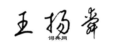 梁锦英王扬舜草书个性签名怎么写