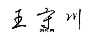 梁锦英王守川草书个性签名怎么写