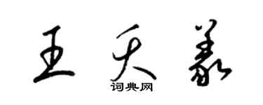 梁锦英王夭义草书个性签名怎么写