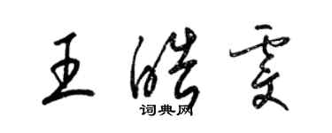 梁锦英王皓雯草书个性签名怎么写