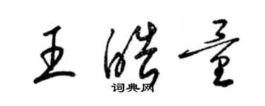 梁锦英王皓量草书个性签名怎么写