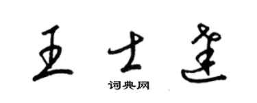 梁锦英王士达草书个性签名怎么写