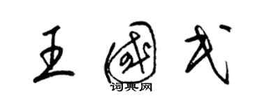 梁锦英王国民草书个性签名怎么写