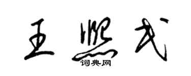 梁锦英王熙民草书个性签名怎么写