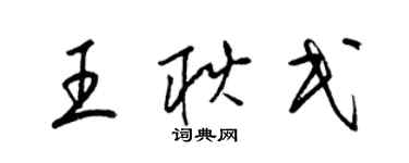 梁锦英王耿民草书个性签名怎么写