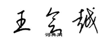 梁锦英王会越草书个性签名怎么写