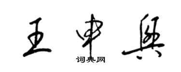 梁锦英王申兴草书个性签名怎么写