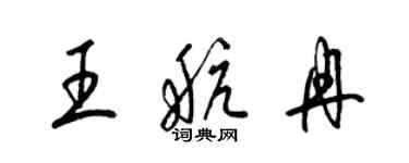 梁锦英王航冉草书个性签名怎么写
