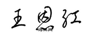 梁锦英王恩红草书个性签名怎么写