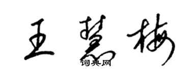 梁锦英王慧梅草书个性签名怎么写