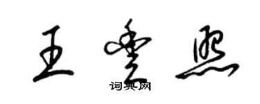 梁锦英王丰照草书个性签名怎么写