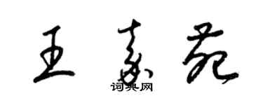 梁锦英王嘉苑草书个性签名怎么写