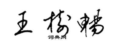 梁锦英王树畅草书个性签名怎么写