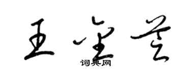 梁锦英王金芝草书个性签名怎么写