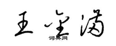 梁锦英王金满草书个性签名怎么写