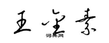 梁锦英王金素草书个性签名怎么写