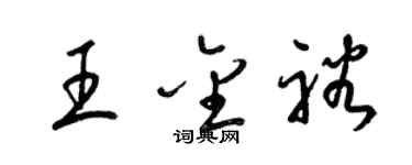 梁锦英王金裕草书个性签名怎么写