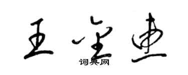 梁锦英王金惠草书个性签名怎么写