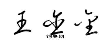 梁锦英王含金草书个性签名怎么写