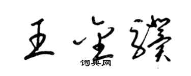 梁锦英王金骥草书个性签名怎么写