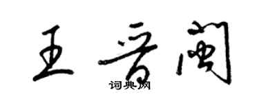 梁锦英王晋闽草书个性签名怎么写