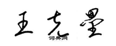 梁锦英王克垒草书个性签名怎么写