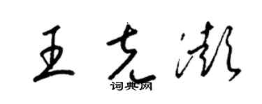 梁锦英王克澎草书个性签名怎么写
