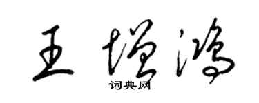 梁锦英王增鸿草书个性签名怎么写