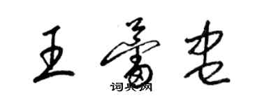 梁锦英王蕾盅草书个性签名怎么写