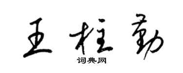 梁锦英王柱勤草书个性签名怎么写