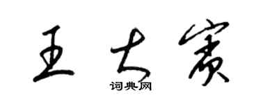 梁锦英王大宾草书个性签名怎么写