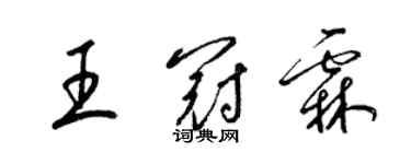 梁锦英王冠霖草书个性签名怎么写