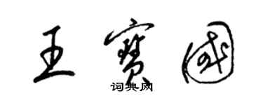 梁锦英王宝国草书个性签名怎么写